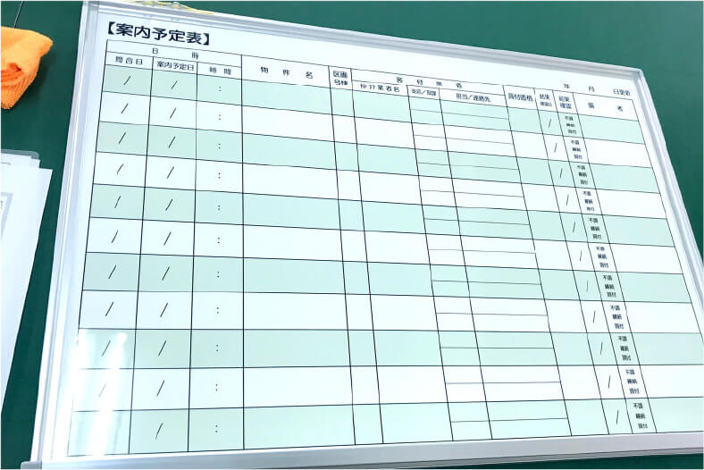 宮城 仙台 オリジナルホワイトボード 製作事例1
